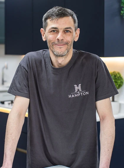 Portrait of Chris Cullen, Production Supervisor at Hampton Kitchens
